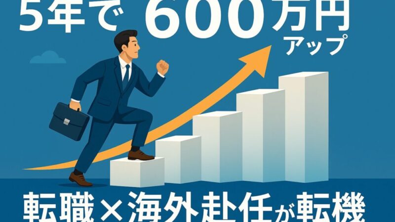 【実録】5年で年収600万円アップ! 若手・中堅社員が知るべき「転職」×「海外赴任」戦略