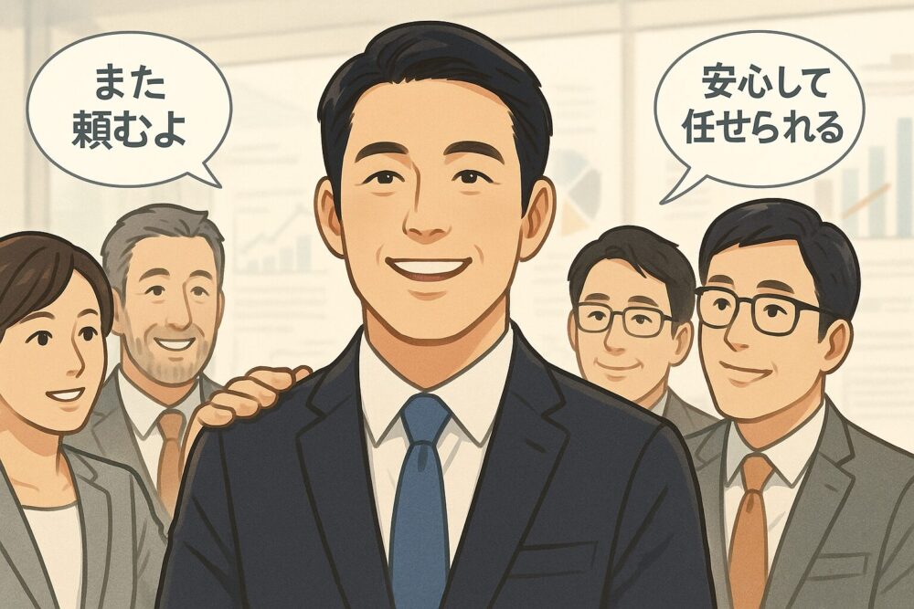 「安心して任せられる」
「また頼むよ」