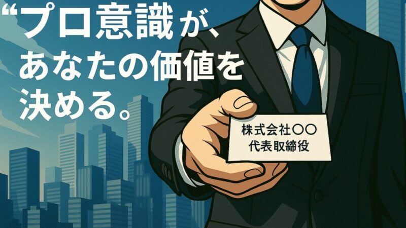 プロ意識が年収アップを左右する |信頼される人の仕事術とは?