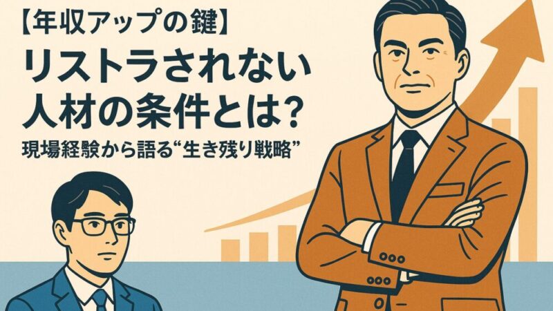 【年収アップの鍵】リストラされない人材の条件とは?現場経験から語る“生き残り戦略”