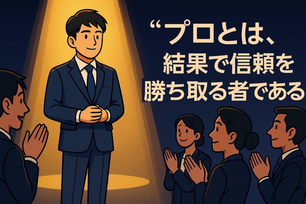 ”プロ”とは結果で信頼を勝ち取るものである