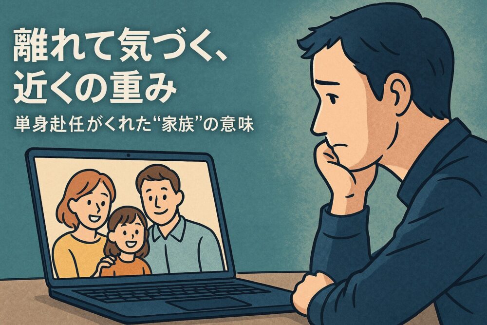 離れて気づく、近くの重み
単身赴任がくれた”家族”の意味