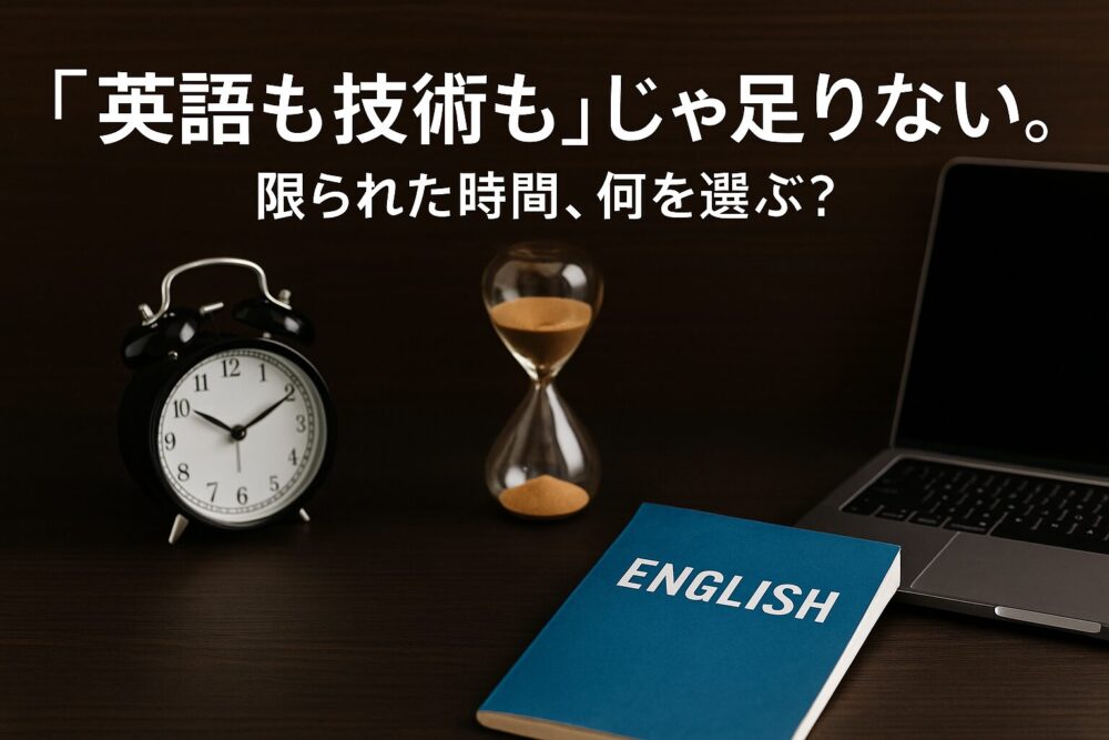 「英語も技術も」じゃ足りない。 限られた時間、何を選ぶ