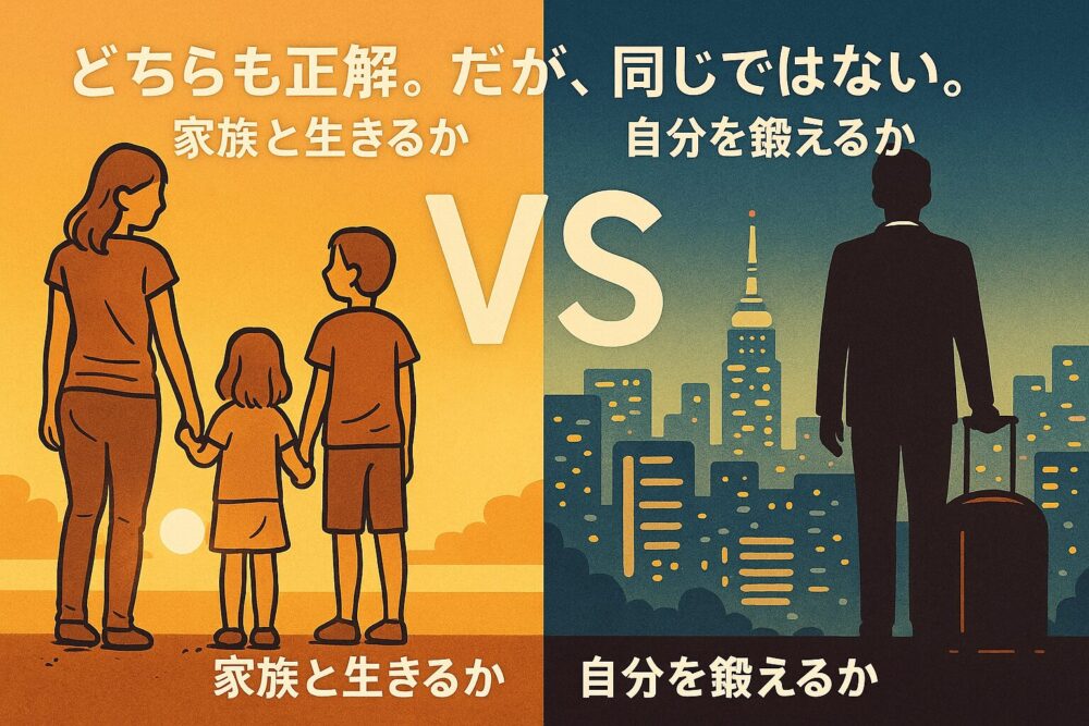 家族と生きるか、自分を鍛えるか。どちらも正解。だが、同じではない。