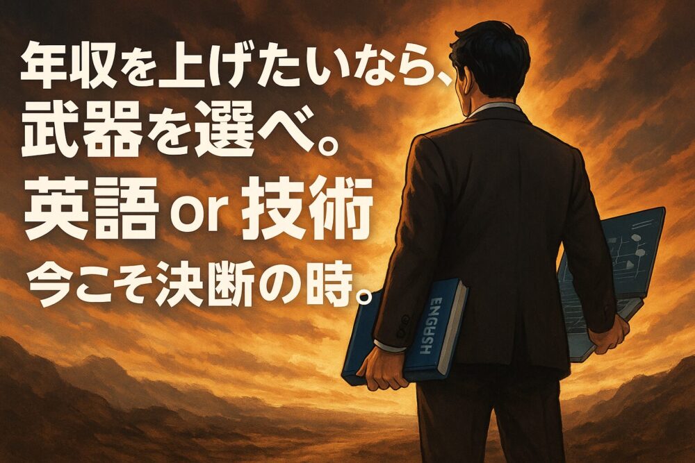 年収を上げたいなら、武器を得選べ。 英語 or 技術 今こそ決断の時