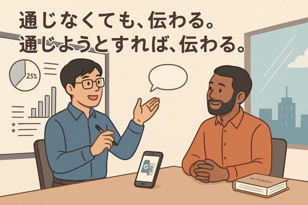 通じなくても、伝わる。 通じようとすれば、伝わる。