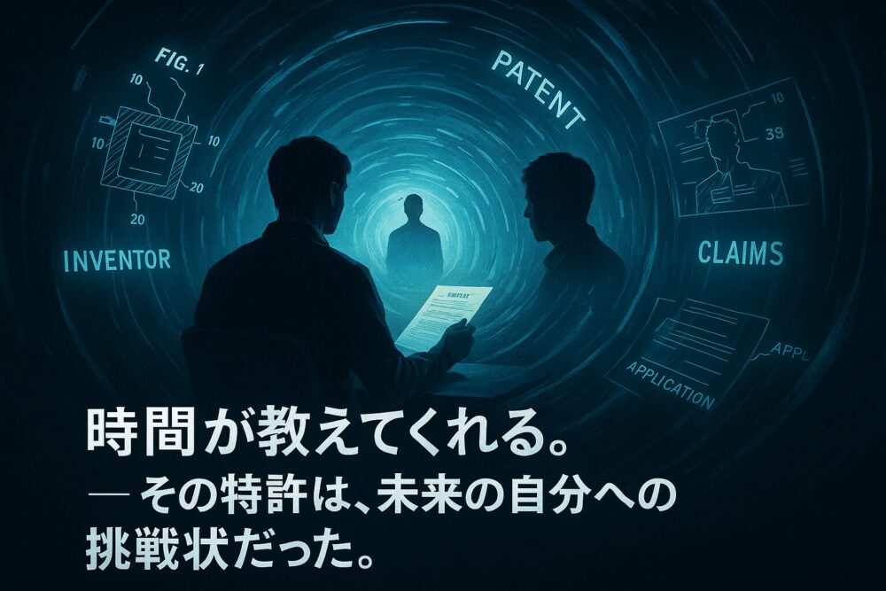 時間が教えてくれる。 その特許は、未来の自分への挑戦状だった