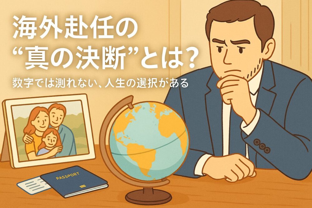海外赴任の”真の決断”とは?
数字では測れない、人生の選択がある
