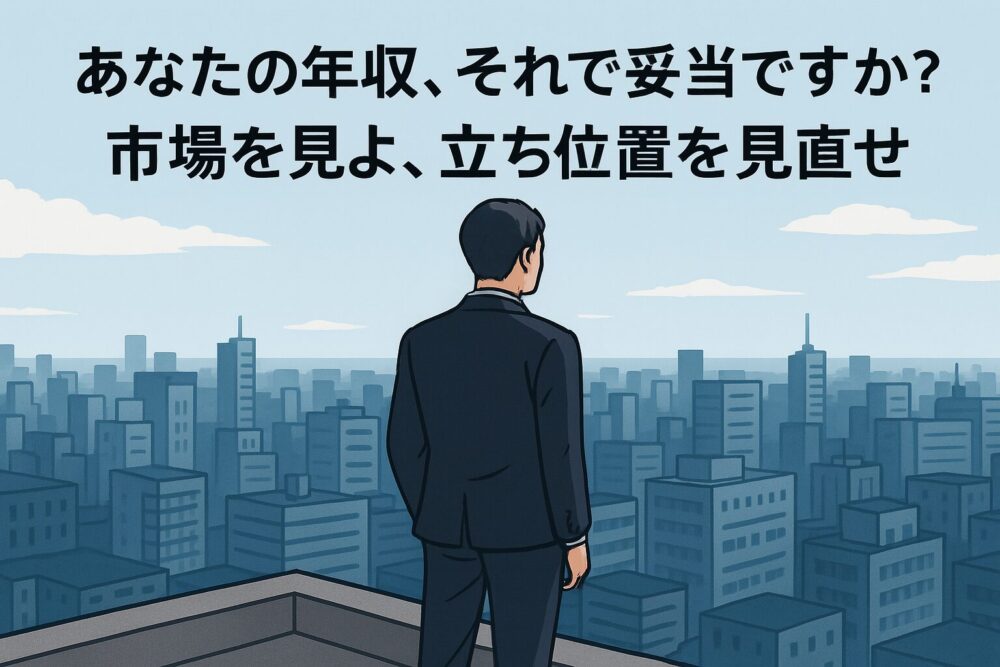 あなたの年収、それで妥当ですか? 市場を見よ、立ち位置を見直せ
