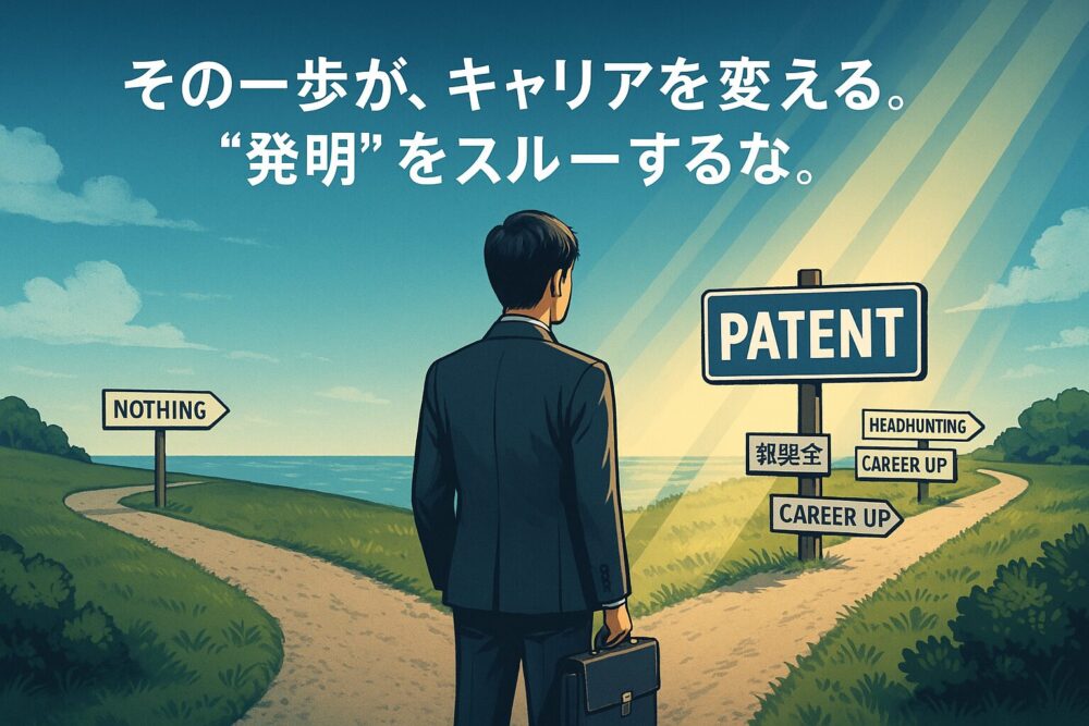 その一歩が、キャリアを変える。 ”発明”をスルーするな。
