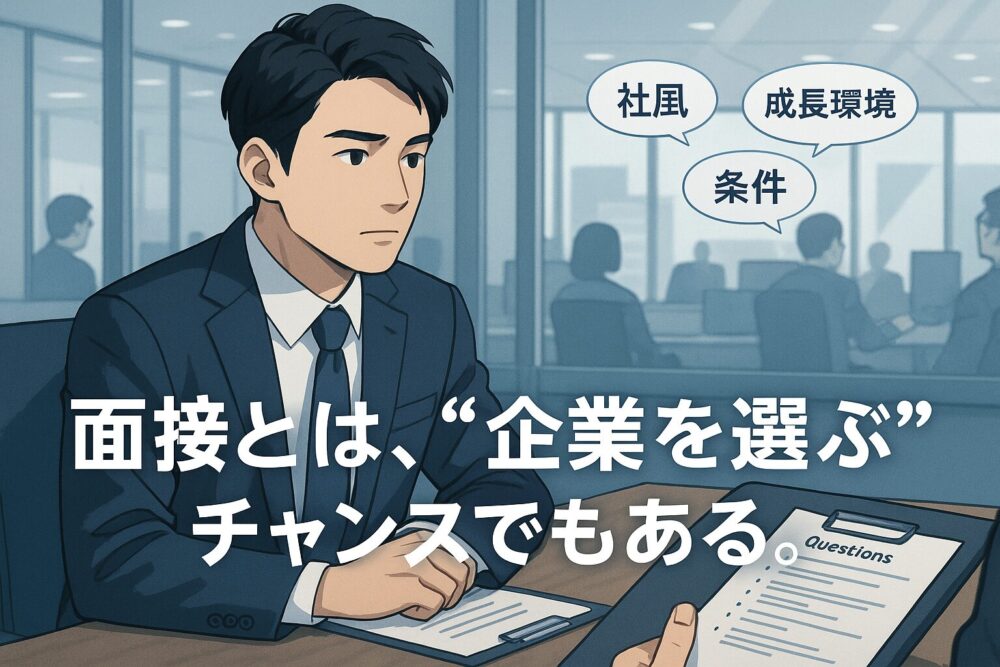 面接とは、”企業を選ぶ”チャンスでもある