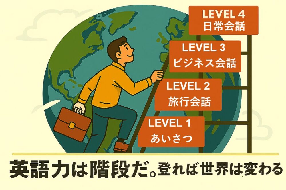 英語力は階段だ。登れば世界は変わる