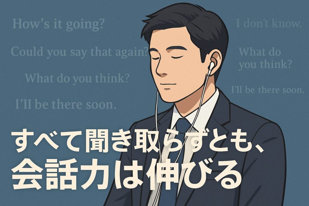 全て聞き取らずとも、会話力は伸びる
