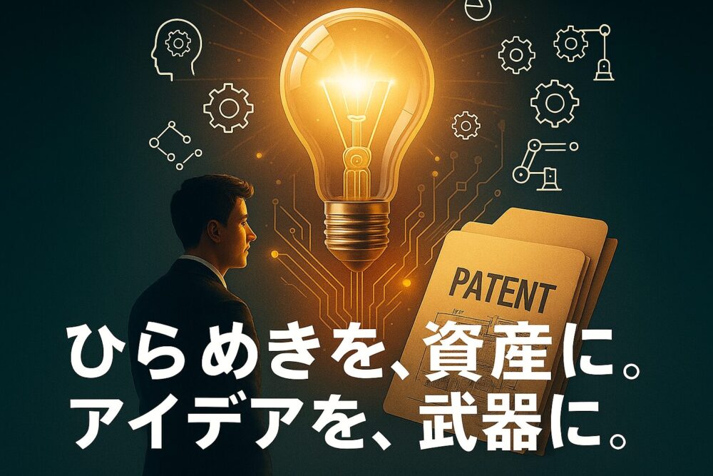 ひらめきを、資産に。 アイディアを武器に。