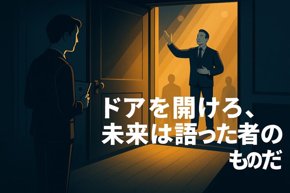 ドアを開けろ、未来は語った者のものだ