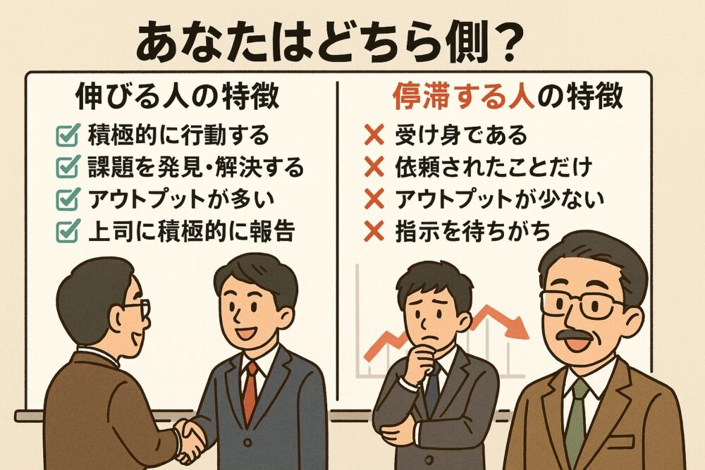 あなたはどちら側? 伸びる人、停滞する人