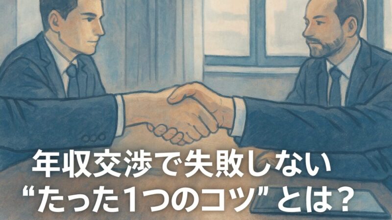 【年収交渉の極意】後悔なき転職のための “たった1つのコツ” とは?