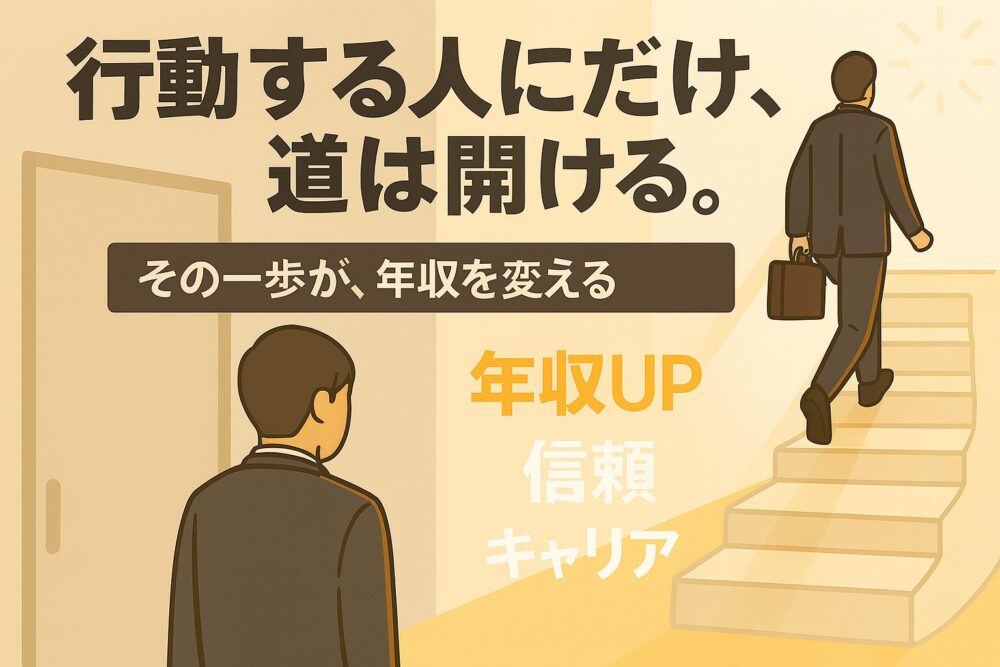 行動する人だけ、道は開ける。 その一歩が、年収を変える